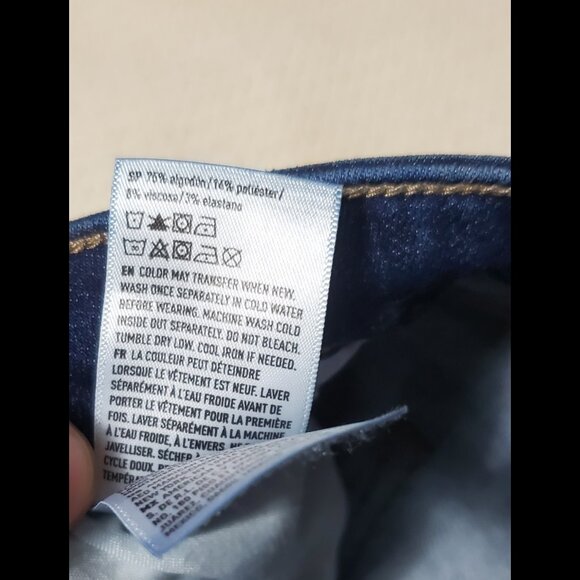 American Eagle Womens Blue Dark Wash Hi Rise Jegging Size 4 Short Jeans Distress - Picture 6 of 13